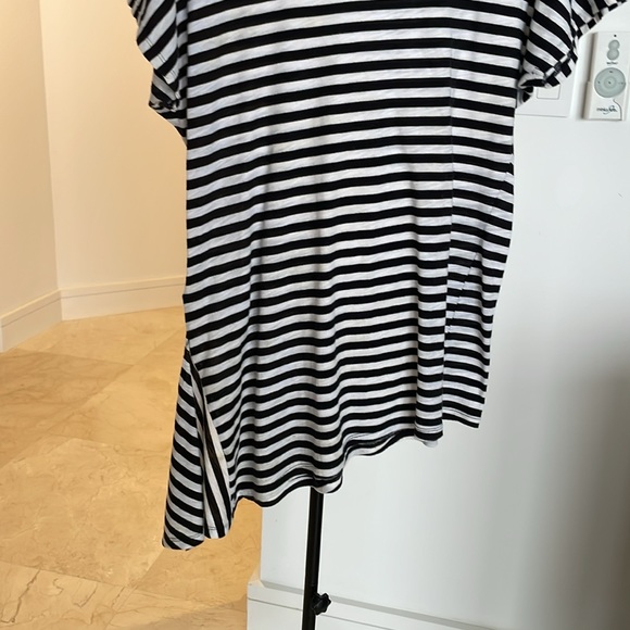 MICHAEL KORS STRIPE HI-LO LONG TEE - Picture 6 of 7
